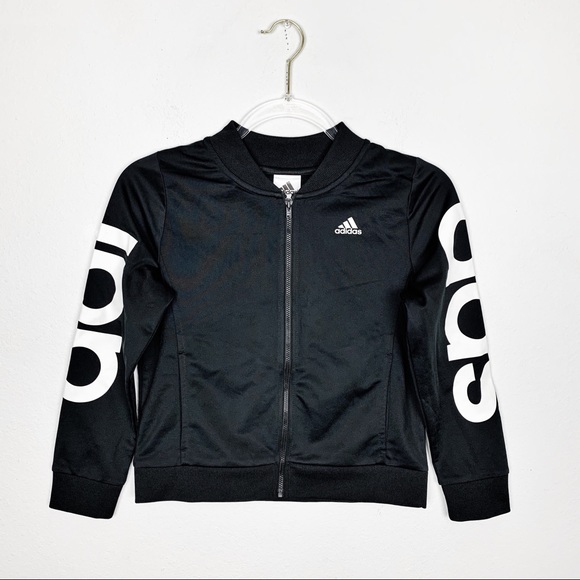adidas Other - Adidas Black Zip Up Track Jacket Size M (10-12)